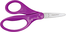 Fialové dětské nůžky Fiskars, 15 cm