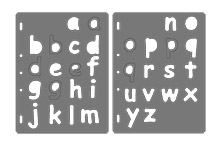 Sada tvarových šablon Fiskars pro ShapeCutter - velká tiskací písmena a čísla - 3 ks