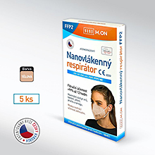Český antivirový nano respirátor NANO M.ON FFP2 - 5 ks - tělový