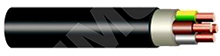 Zemní kabely k elektromagnetickým ventilům CYKY 4 x 1,5 mm&#178;